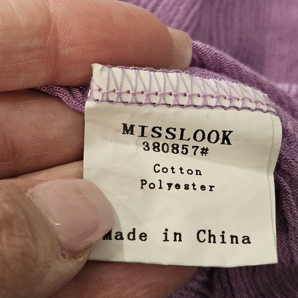 Lavender Lace-Trimmed Women's Top - Picture 10 of 11